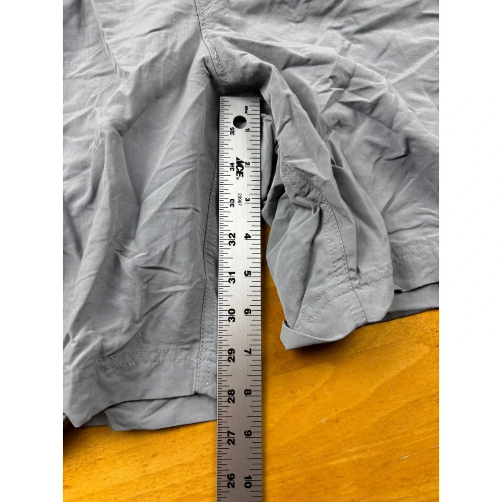 The North Face Mens Gray FlashDry Hiking Shorts XL Belted Mesh Lined 7 Inseam